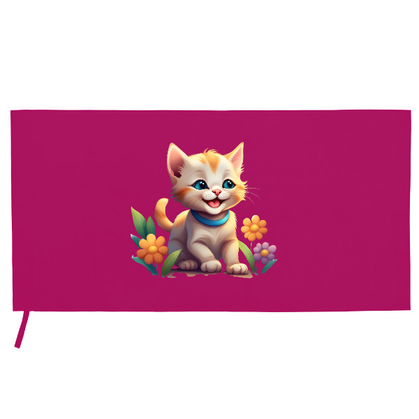 Microbifre sports towel  s potiskem Cute kitten full of joy