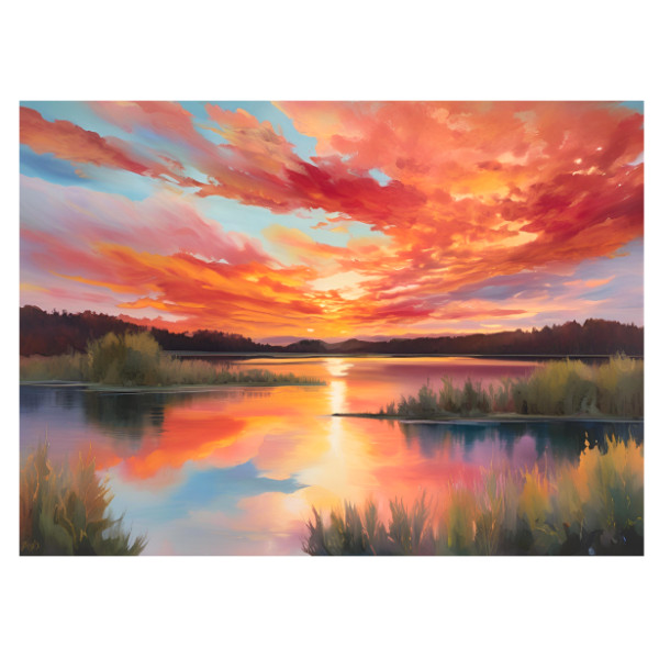 Puzzle velké s potlačou Kouzlo zapadajúceho slnka