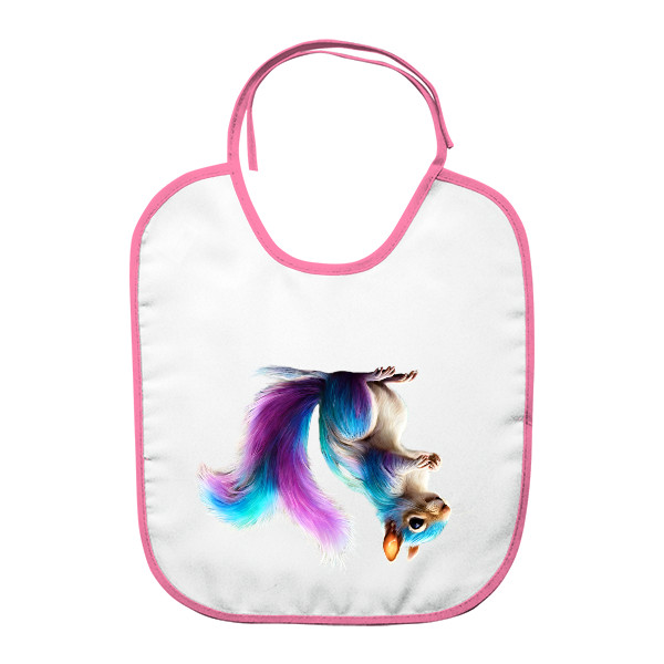 Kids' bib s potiskem Rainbow Squirrel - Bib