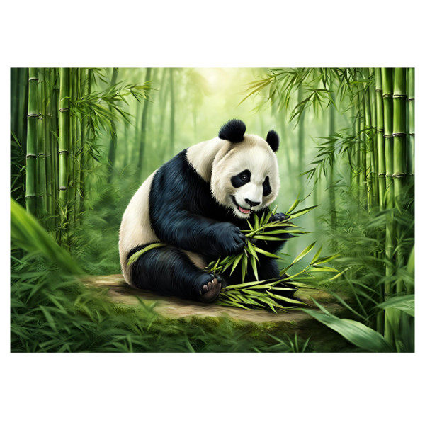 Puzzle A3 s potiskem Relaxing moments with a panda