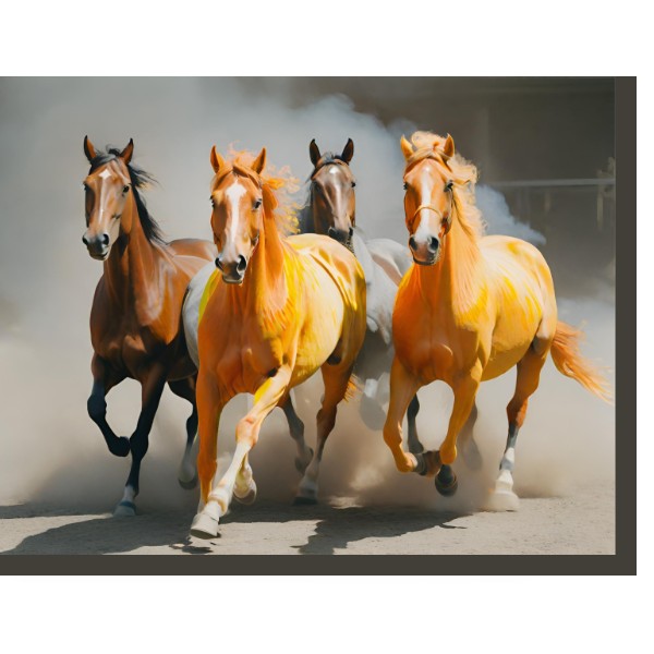 Photo Canvas 4:3 s potiskem Running horses - photo canvas
