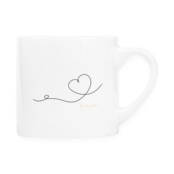 Hrnček espresso s potlačou Srdce v pohybu