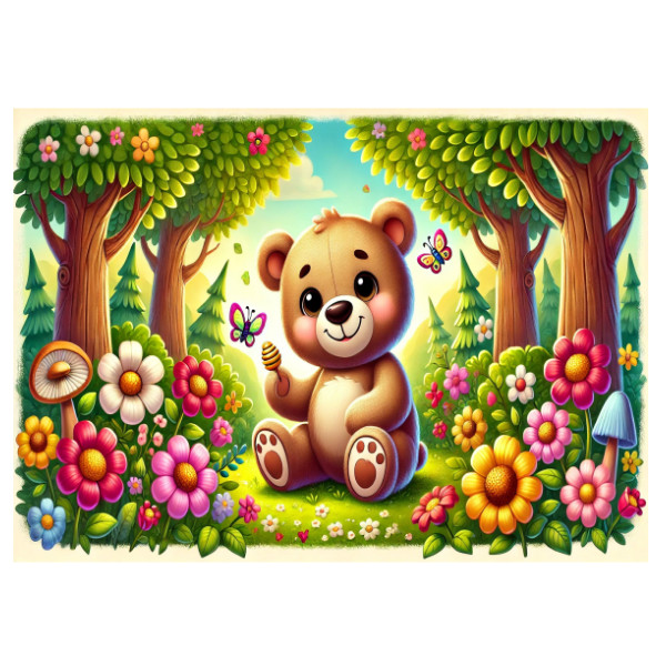 Puzzle A3 s potiskem Teddy Bear's Magic Forest