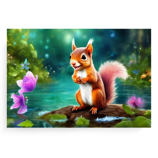 Fotoplátno 3:2 s potlačou Veverička Zrzečka - fotoplátno